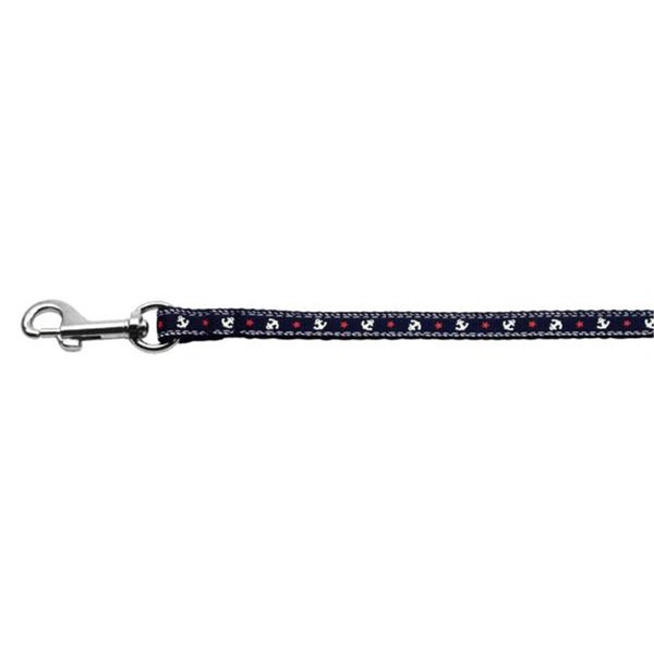 Unconditional Love Anchors Nylon Ribbon Leash Blue .38 inch wide 4ft Long UN904944